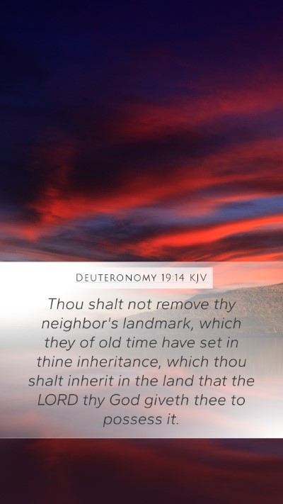 Deuteronomy 19:14 KJV Bible Verse Image