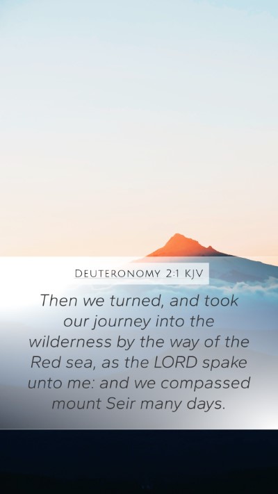 Deuteronomy 2:1 KJV Mobile Phone Wallpaper - Then we turned, and took our journey into the - Mobile Bible Verse Wallpaper