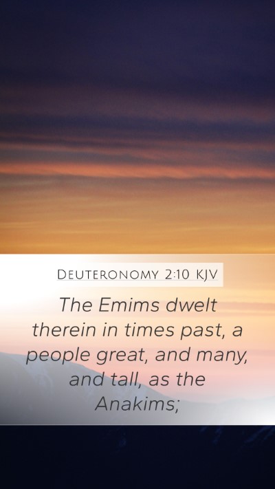 Deuteronomy 2:10 KJV Bible Verse Image
