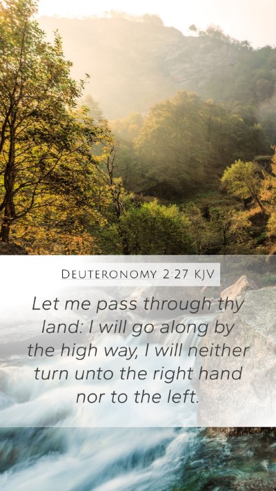 Deuteronomy 2:27 KJV Bible Verse Image