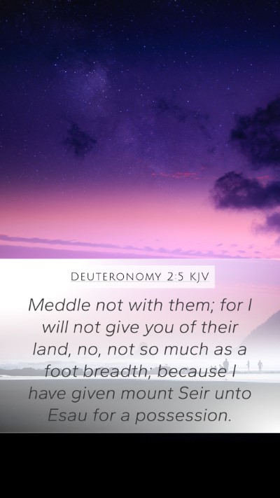 Deuteronomy 2:5 KJV Bible Verse Image