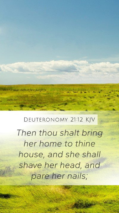 Deuteronomy 21:12 KJV Bible Verse Image