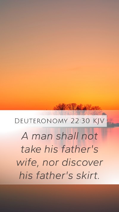 Deuteronomy 22:30 KJV Bible Verse Image