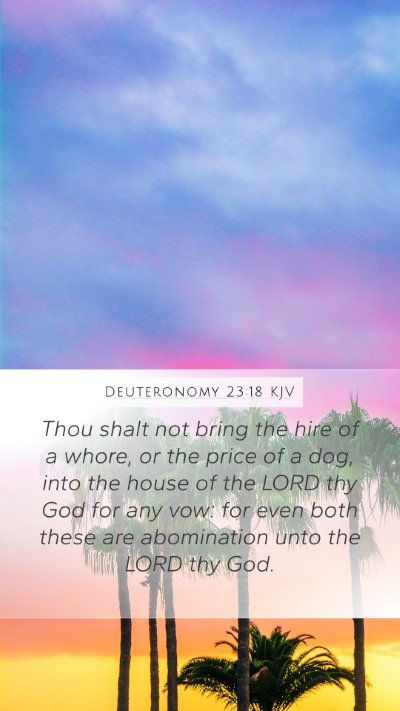 Deuteronomy 23:18 KJV Bible Verse Image