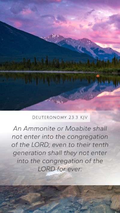 Deuteronomy 23:3 KJV Bible Verse Image