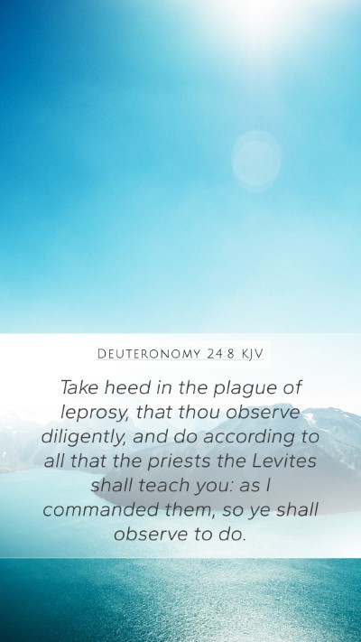 Deuteronomy 24:8 KJV Bible Verse Image