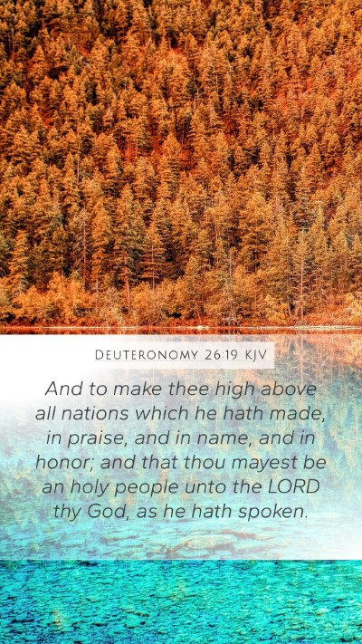 Deuteronomy 26:19 KJV Bible Verse Image