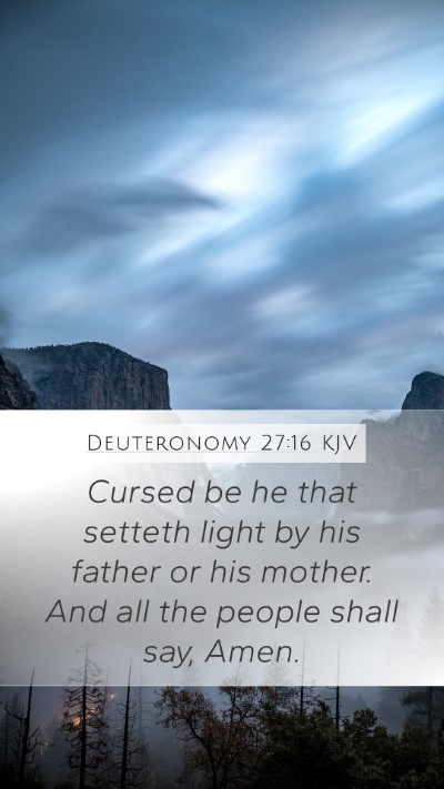 Deuteronomy 27:16 KJV Bible Verse Image
