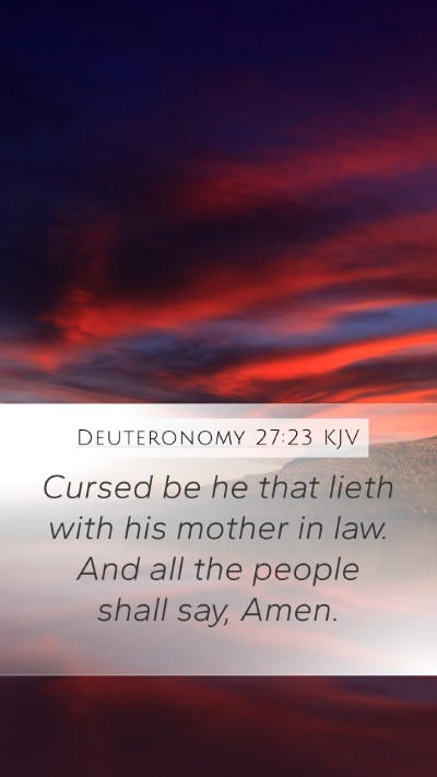 Deuteronomy 27:23 KJV Bible Verse Image