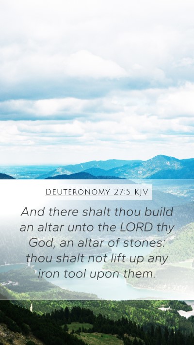 Deuteronomy 27:5 KJV Bible Verse Image