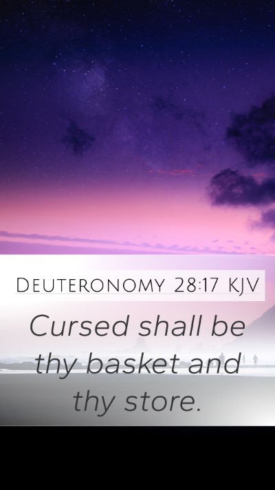 Deuteronomy 28:17 KJV Mobile Phone Wallpaper - Cursed shall be thy basket and thy - Mobile Bible Verse Wallpaper