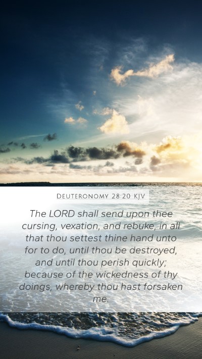 Deuteronomy 28:20 KJV Bible Verse Image