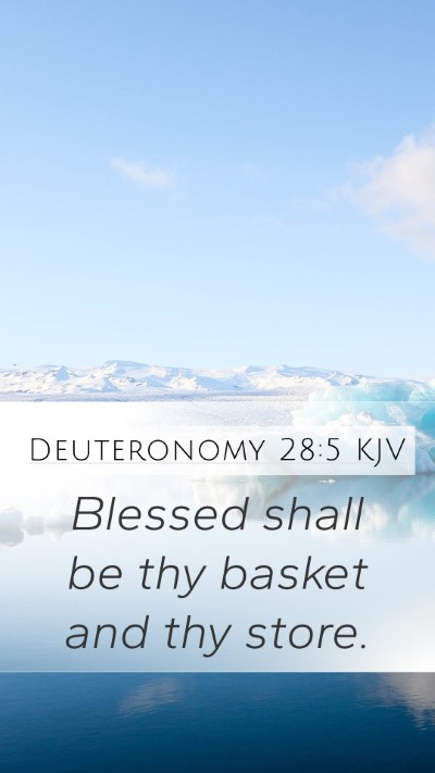 Deuteronomy 28:5 KJV Mobile Phone Wallpaper - Blessed shall be thy basket and thy - Mobile Bible Verse Wallpaper