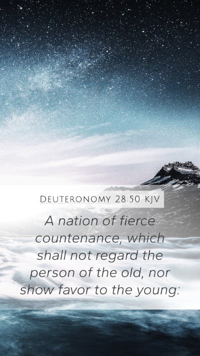 Deuteronomy 28:50 KJV Bible Verse Image
