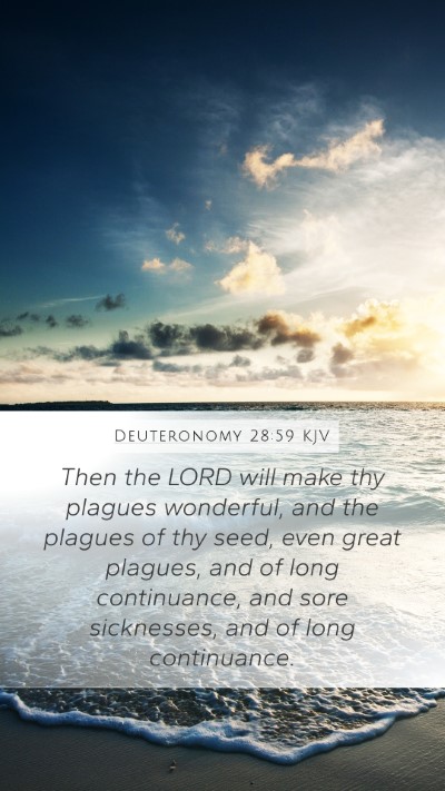 Deuteronomy 28:59 KJV Bible Verse Image