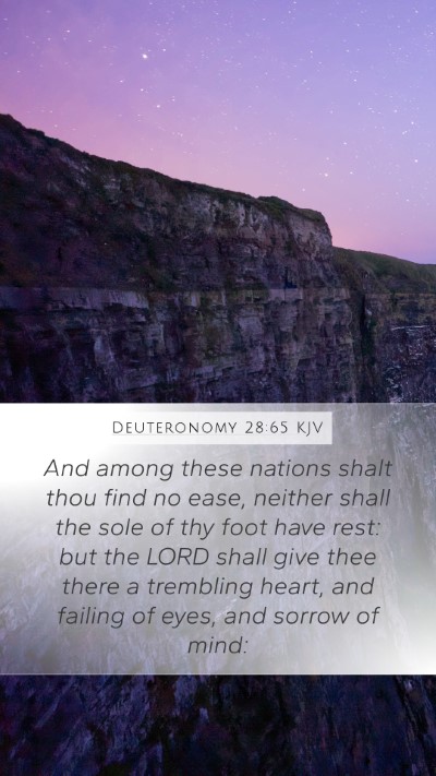Deuteronomy 28:65 KJV Bible Verse Image