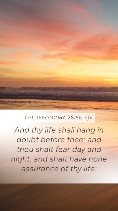 Deuteronomy 28:66 KJV Bible Verse Image