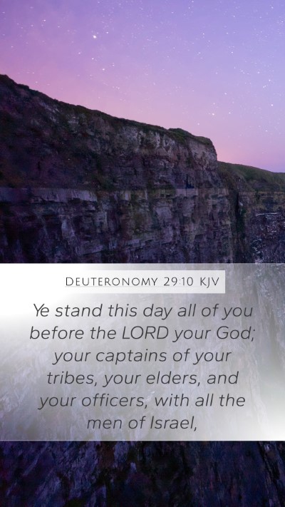 Deuteronomy 29:10 KJV Bible Verse Image