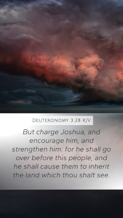 Deuteronomy 3:28 KJV Bible Verse Image