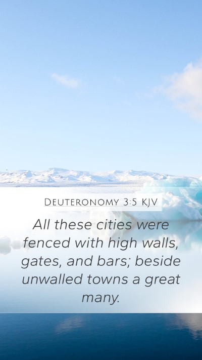 Deuteronomy 3:5 KJV Bible Verse Image