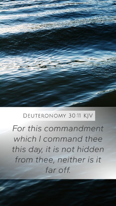 Deuteronomy 30:11 KJV Bible Verse Image