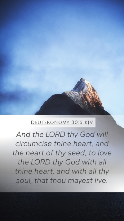 Deuteronomy 30:6 KJV Bible Verse Image