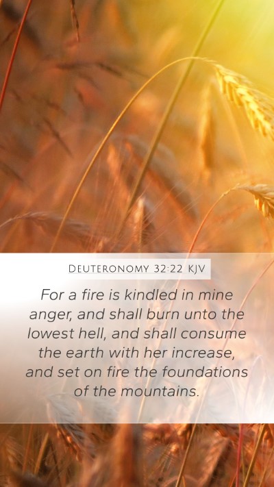 Deuteronomy 32:22 KJV Bible Verse Image
