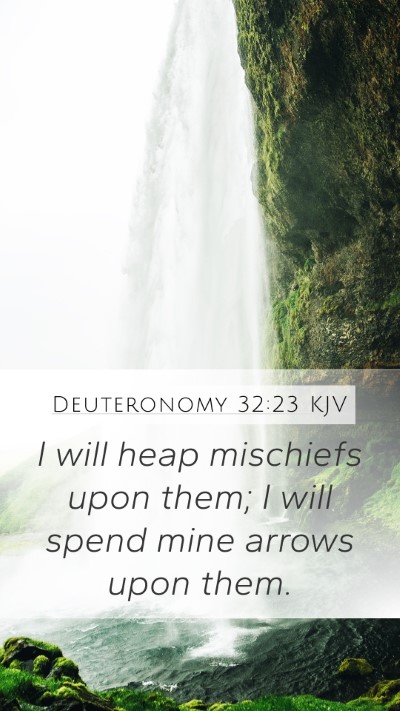 Deuteronomy 32:23 KJV Bible Verse Image