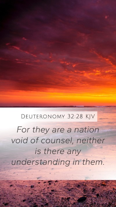 Deuteronomy 32:28 KJV Bible Verse Image