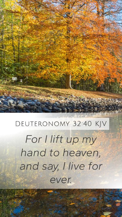 Deuteronomy 32:40 KJV Bible Verse Image