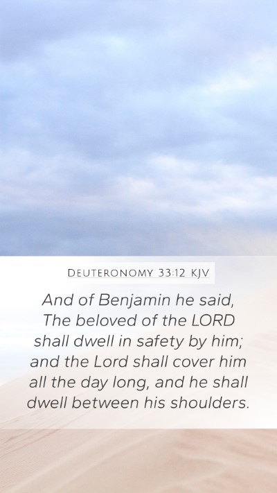 Deuteronomy 33:12 KJV Bible Verse Image