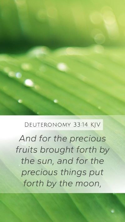 Deuteronomy 33:14 KJV Mobile Phone Wallpaper - And for the precious fruits brought forth by the - Mobile Bible Verse Wallpaper
