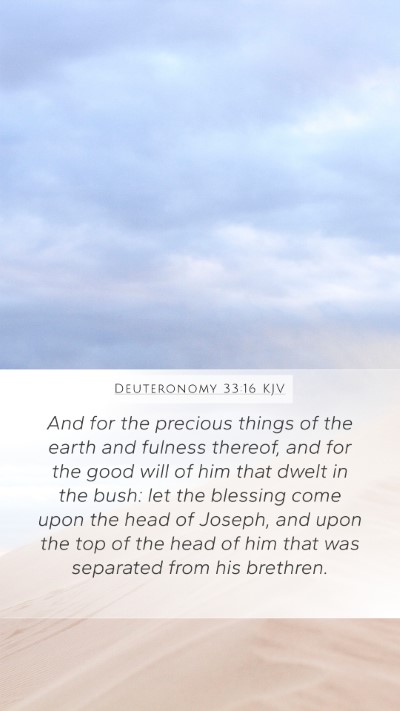 Deuteronomy 33:16 KJV Mobile Phone Wallpaper - And for the precious things of the earth and - Mobile Bible Verse Wallpaper