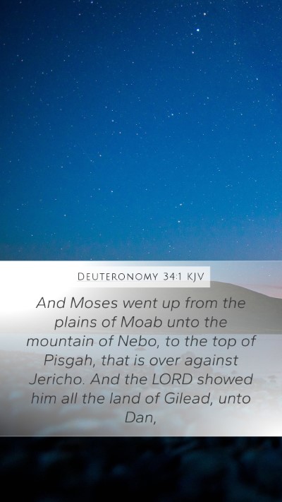 Deuteronomy 34:1 KJV Bible Verse Image