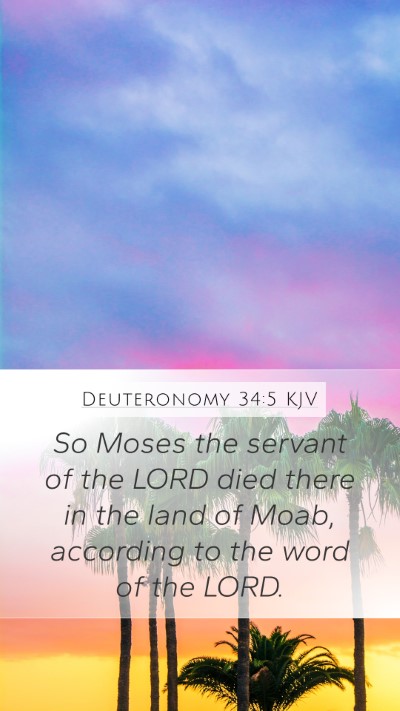 Deuteronomy 34:5 KJV Bible Verse Image