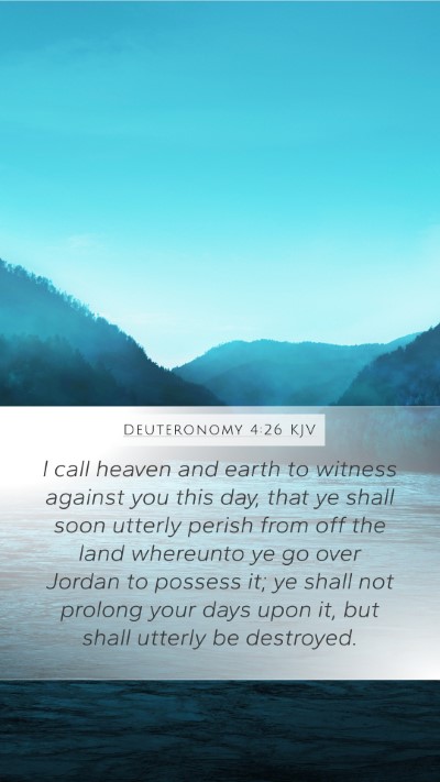Deuteronomy 4:26 KJV Bible Verse Image
