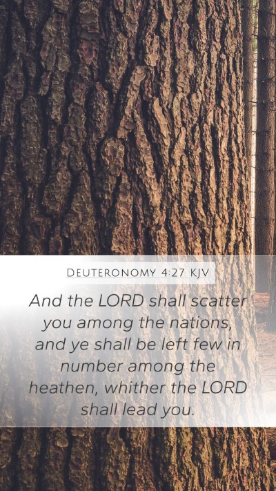 Deuteronomy 4:27 KJV Bible Verse Image