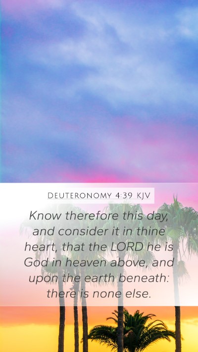 Deuteronomy 4:39 KJV Bible Verse Image