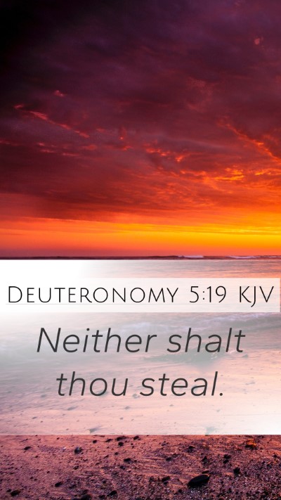 Deuteronomy 5:19 KJV Bible Verse Image