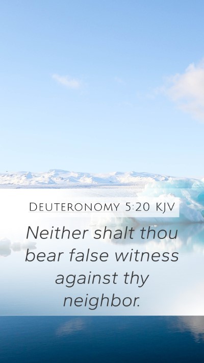 Deuteronomy 5:20 KJV Bible Verse Image