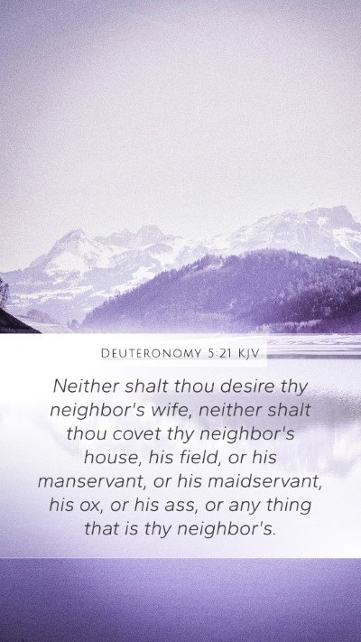 Deuteronomy 5:21 KJV Bible Verse Image