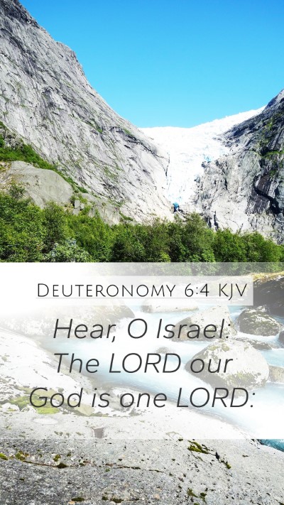 Deuteronomy 6:4 KJV Bible Verse Image