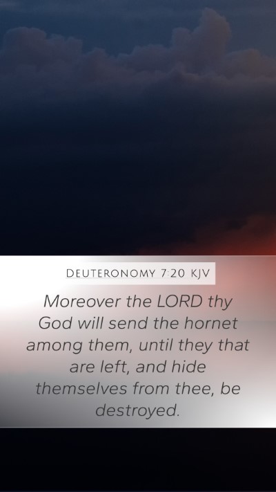 Deuteronomy 7:20 KJV Bible Verse Image