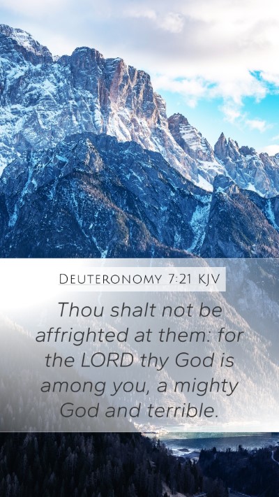 Deuteronomy 7:21 KJV Bible Verse Image