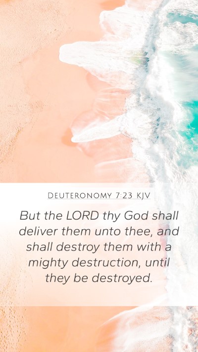 Deuteronomy 7:23 KJV Bible Verse Image