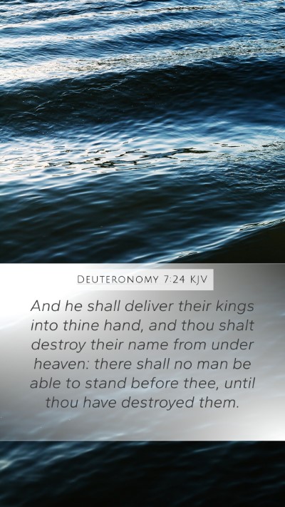 Deuteronomy 7:24 KJV Bible Verse Image