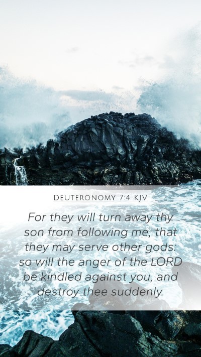 Deuteronomy 7:4 KJV Bible Verse Image