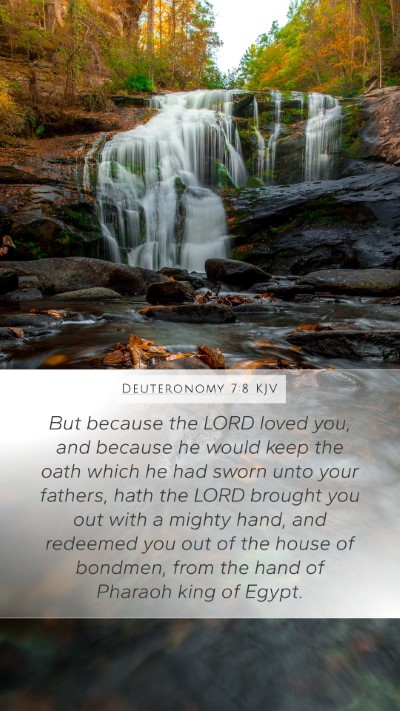 Deuteronomy 7:8 KJV Bible Verse Image