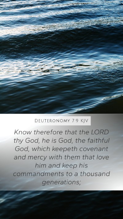 Deuteronomy 7:9 KJV Bible Verse Image