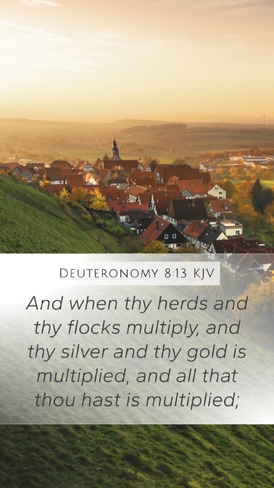 Deuteronomy 8:13 KJV Bible Verse Image